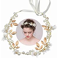 Los mejores  - INTVN Diademas de Novia para Diadema de Flores Corona Flores Guirnaldas Corona Novia Tiara Flores Pelo Banda Pelo…